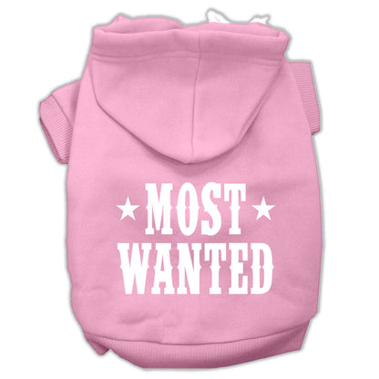 Sudadera con capucha para perros y gatos con serigrafía "Most Wanted"