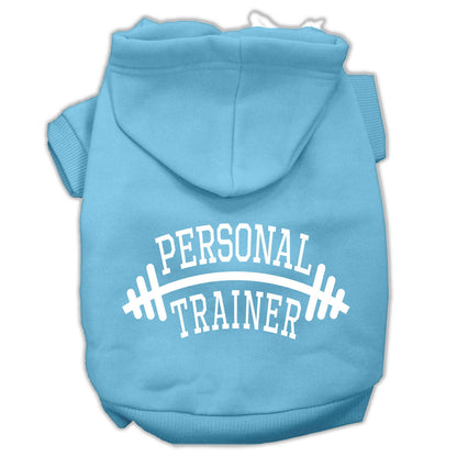 Sudadera con capucha para mascotas, perros y gatos serigrafiada con la frase "Entrenador personal"