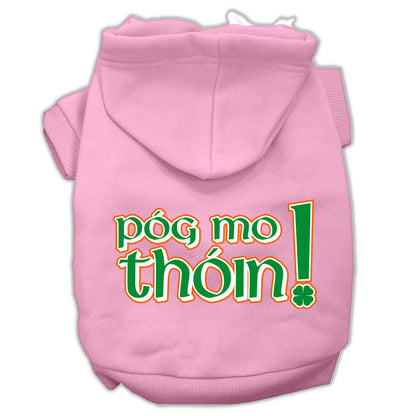 Sudadera con capucha para perros y gatos serigrafiada con la frase "Pog Mo Thoin!"