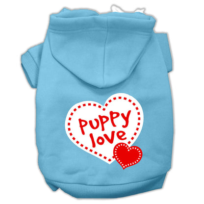 Pet Dog & Cat Hoodie Screen Printed, "Puppy Love"