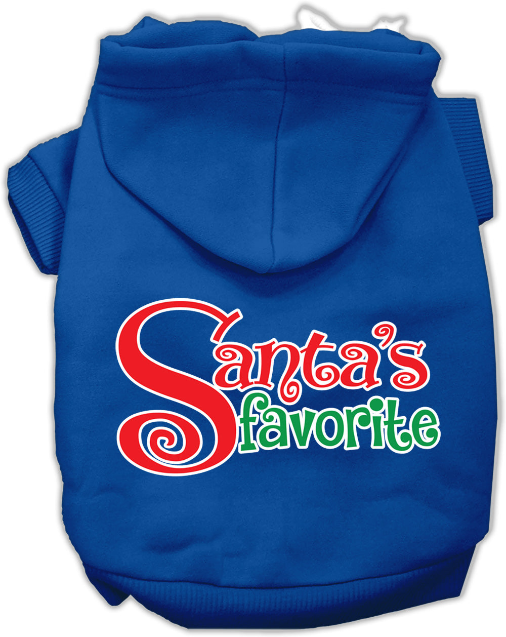 Christmas Pet, Dog & Cat Hoodie Screen Printed, "Santa's Favorite"