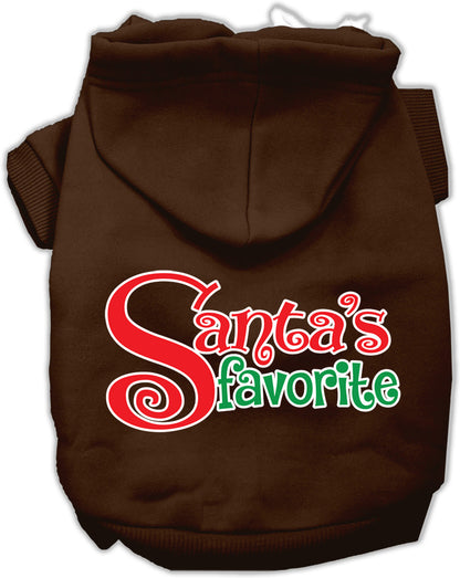 Christmas Pet, Dog & Cat Hoodie Screen Printed, "Santa's Favorite"