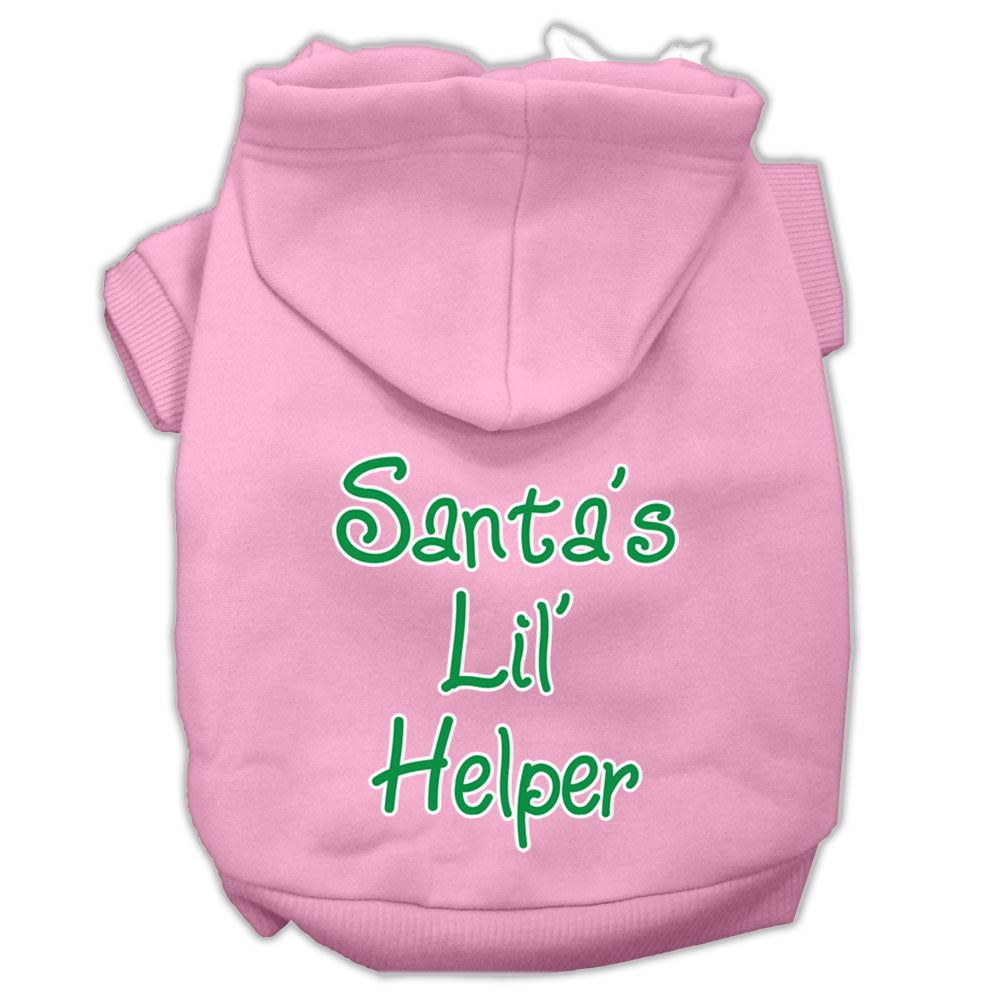 Christmas Pet Dog & Cat Hoodie Screen Printed, "Santa's Lil Helper"