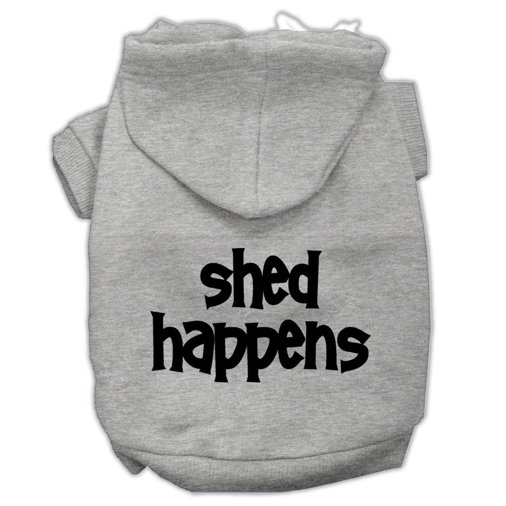 Sudadera con capucha para perros y gatos con serigrafía "Shed Happens"