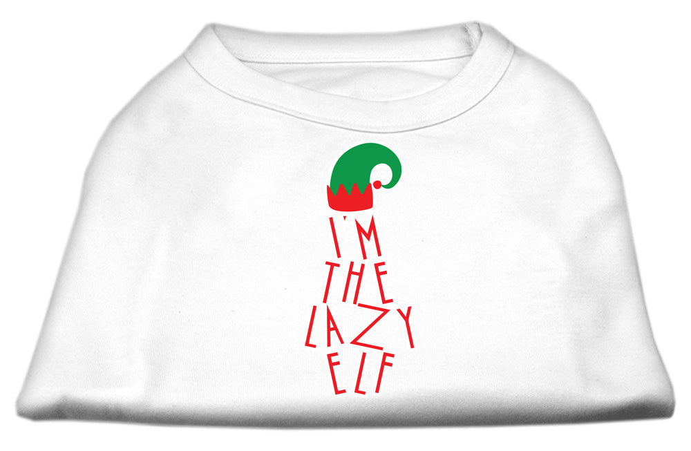 Christmas Pet Dog & Cat Shirt Screen Printed, "I'm The Lazy Elf"