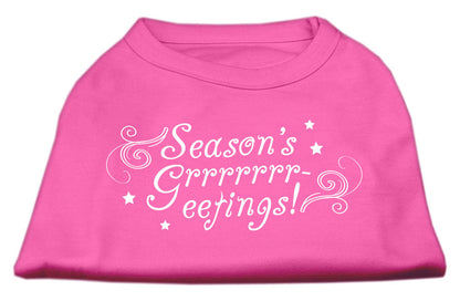 Christmas Screenprinted Dog Shirt, "Season's Greetings"