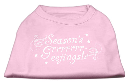 Christmas Screenprinted Dog Shirt, "Season's Greetings"