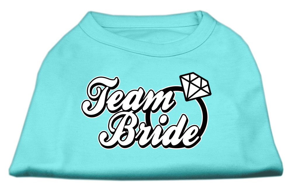 Camiseta para perros y gatos con serigrafía "Team Bride"