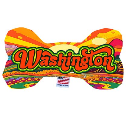 Pet & Dog Plush Bone Toys, "Washington State Options" (Available in different pattern options)