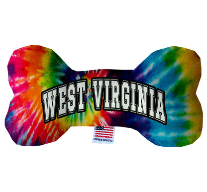 Pet & Dog Plush Bone Toys, "West Virginia State Options" (Available in different pattern options)