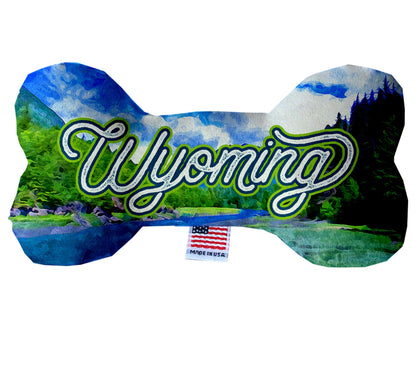 Pet & Dog Plush Bone Toys, "Wyoming State Options" (Available in different pattern options)