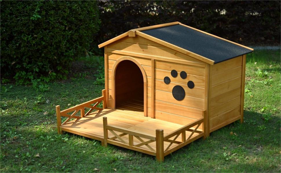 48" Wooden Dog House