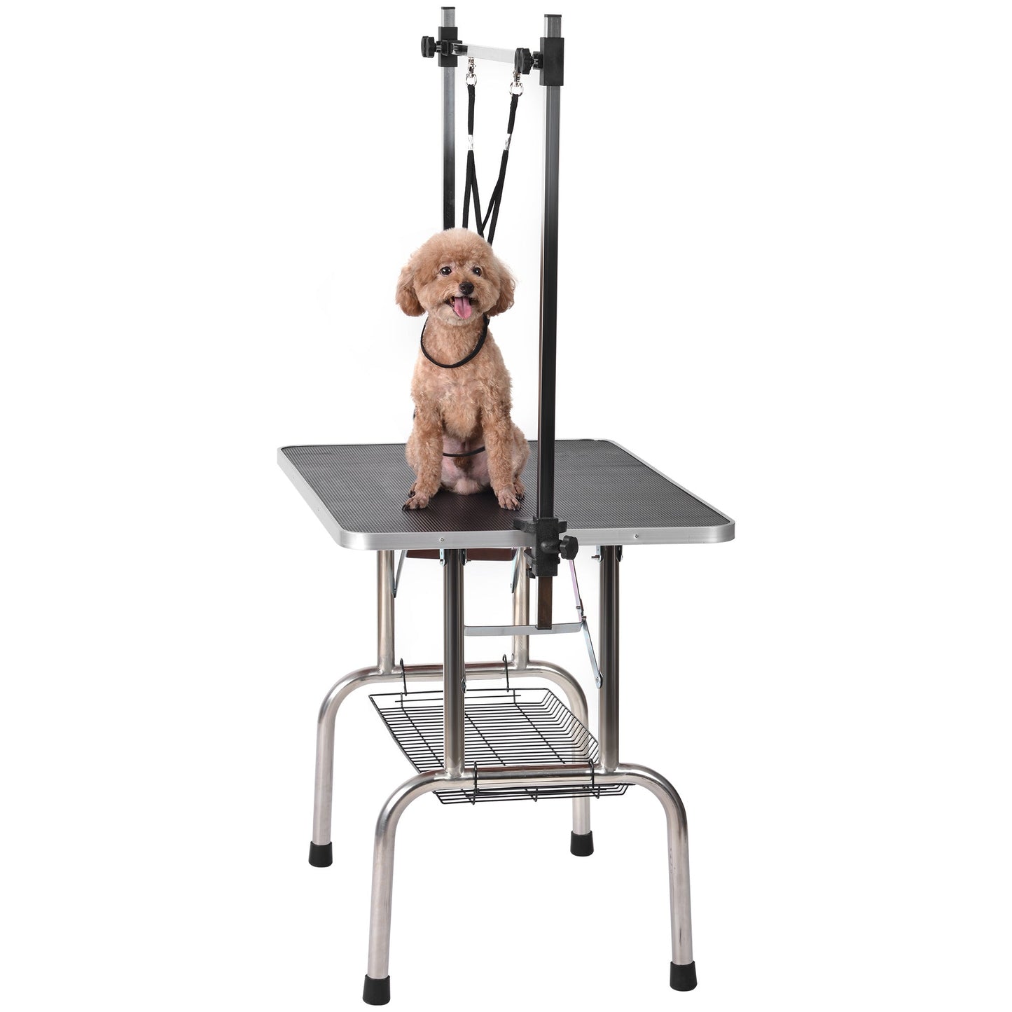 Professional Dog Pet Grooming Table Large Adjustable Heavy Duty Portable W/Arm & Noose & Mesh Tray