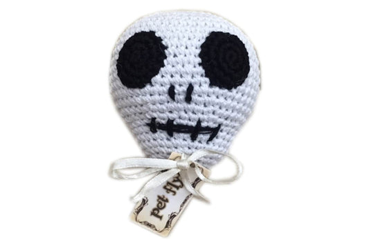 Knit Knacks Organic Cotton Pet, Dog & Cat Toy, "Skully The Skull"