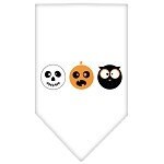 Bandana para perros y mascotas de Halloween serigrafiada, "The Spook Trio"