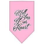 Bandana para mascotas y perros serigrafiada con la frase "Well Bless Your Heart"