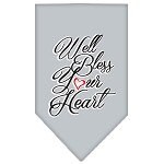 Bandana para mascotas y perros serigrafiada con la frase "Well Bless Your Heart"