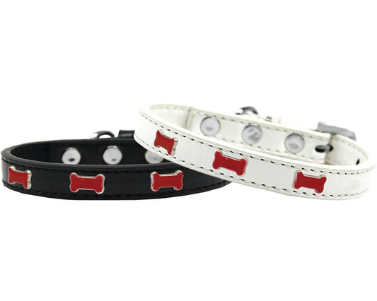 Collar de moda para perros, cachorros y mascotas, "hueso rojo"