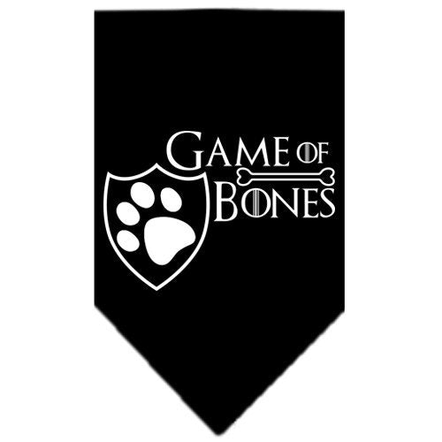 Bandana para mascotas y perros serigrafiada con la frase "Game of Bones"