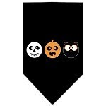 Bandana para perros y mascotas de Halloween serigrafiada, "The Spook Trio"