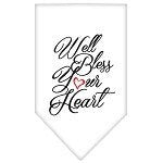 Bandana para mascotas y perros serigrafiada con la frase "Well Bless Your Heart"