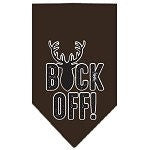 Bandana para mascotas y perros serigrafiada con la frase "Buck Off"