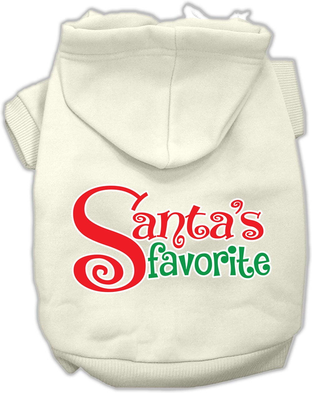 Christmas Pet, Dog & Cat Hoodie Screen Printed, "Santa's Favorite"