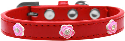 Collar de moda para perros, cachorros y mascotas, "Rosas rosadas brillantes"