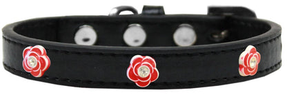 Collar de moda para perros, cachorros y mascotas, "Rosas rojas"