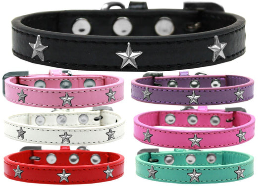 Collar de moda para perros, cachorros y mascotas, "Estrella plateada"