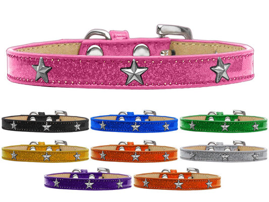 Collar con diseño de helado para perros, cachorros y mascotas, "Estrella plateada"