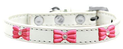 Collar de moda para perros, cachorros y mascotas, con lazo de purpurina rosa