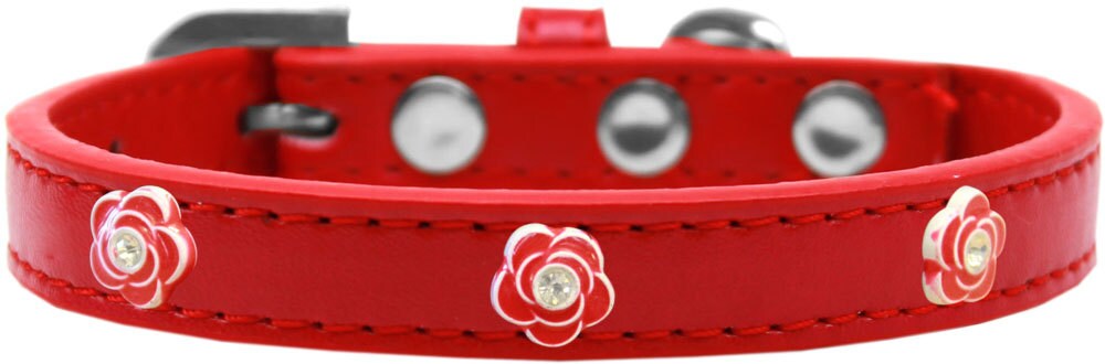 Collar de moda para perros, cachorros y mascotas, "Rosas rojas"