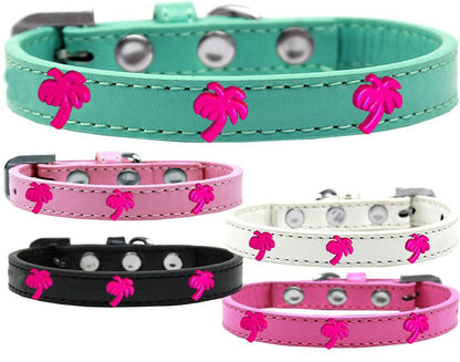 Collar de moda para perros, cachorros y mascotas, "Palmera rosa"