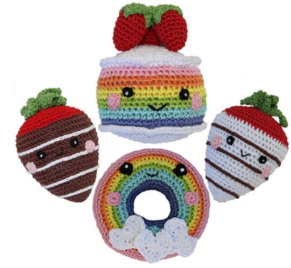 Knit Knacks Organic Cotton Pet & Dog Toys, "Sweet Tooth Group" (Choose from 10 different options!)