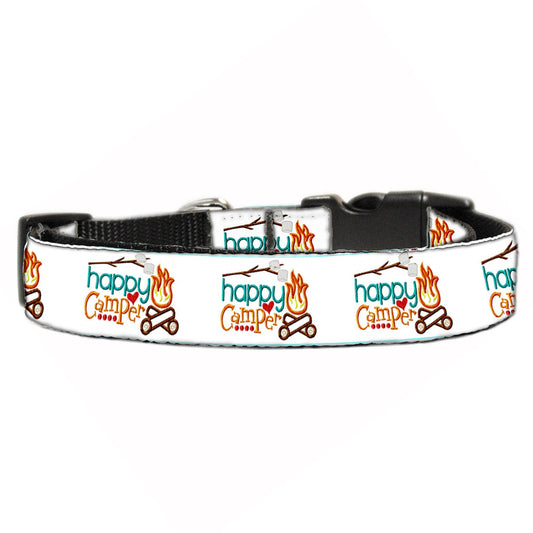 Collar o correa de nailon para perros y gatos, "Happy Camper"