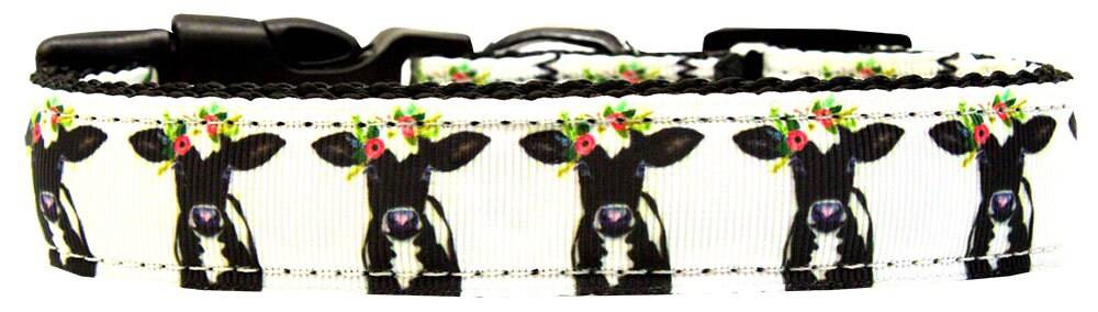 Collar o correa de nailon para perros y gatos, "Pretty Baby Cows"