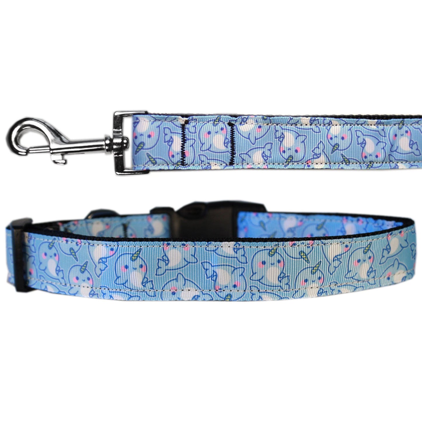 Collar o correa de nailon para perros y gatos, "Narwhals"