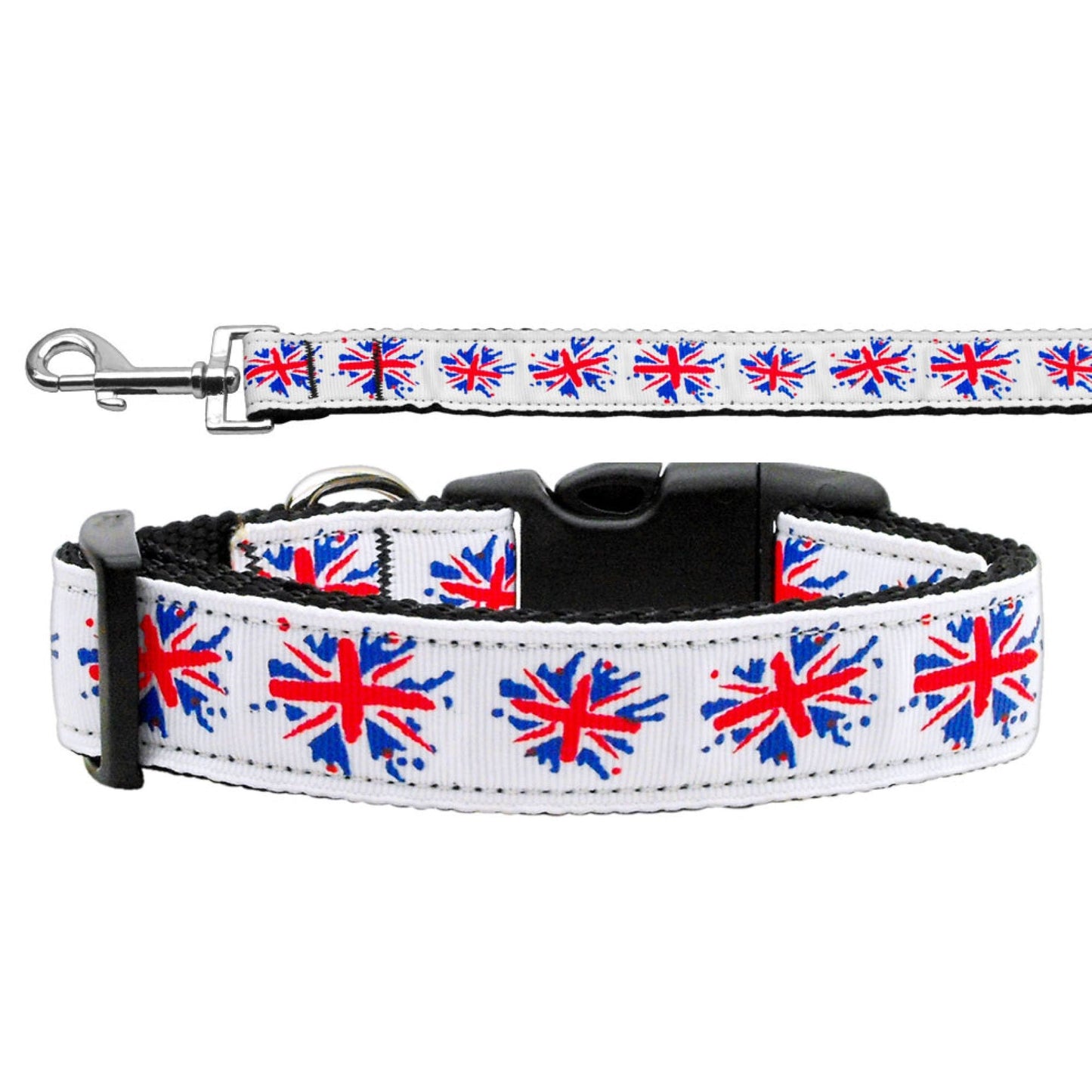 Collar o correa de nailon para perros y gatos, "Graffiti Union Jack"