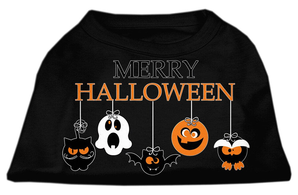 Camiseta para perros y gatos con serigrafía "Feliz Halloween"