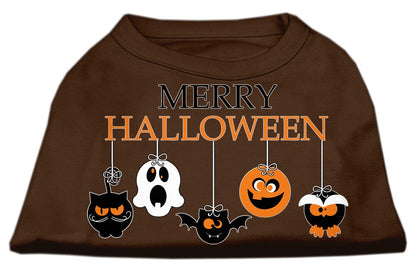 Camiseta para perros y gatos con serigrafía "Feliz Halloween"