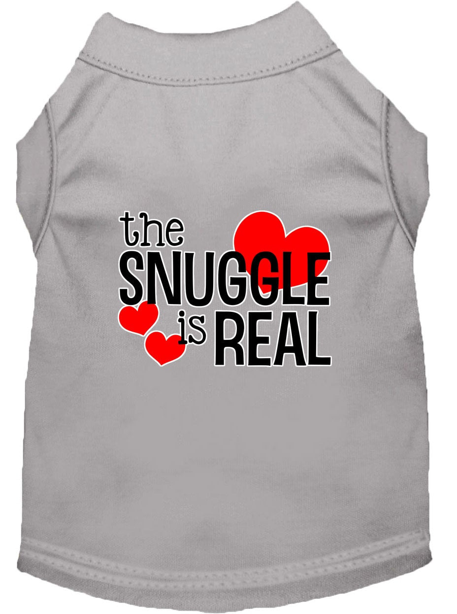 Camiseta para perros y gatos con serigrafía "The Snuggle Is Real"