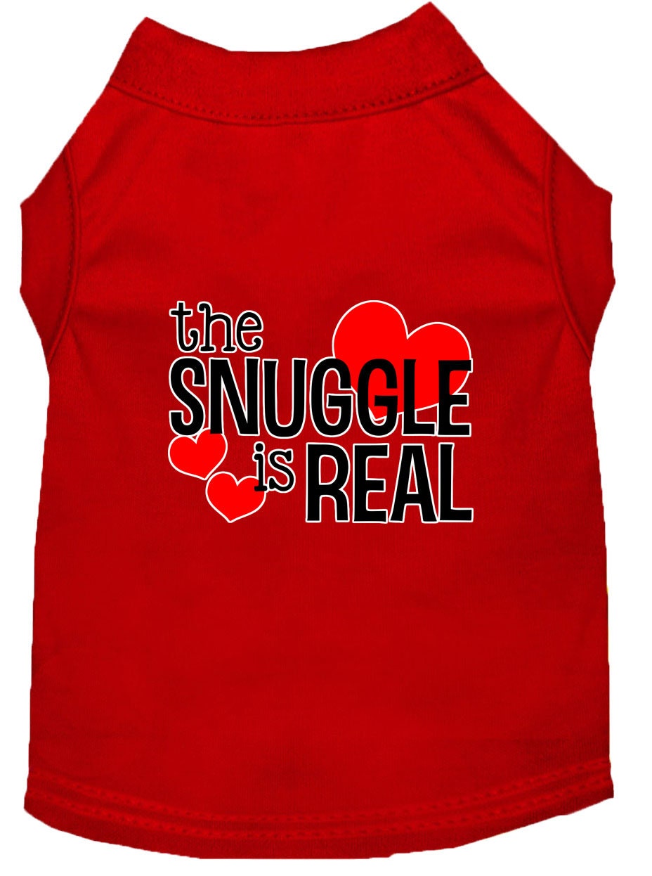 Camiseta para perros y gatos con serigrafía "The Snuggle Is Real"