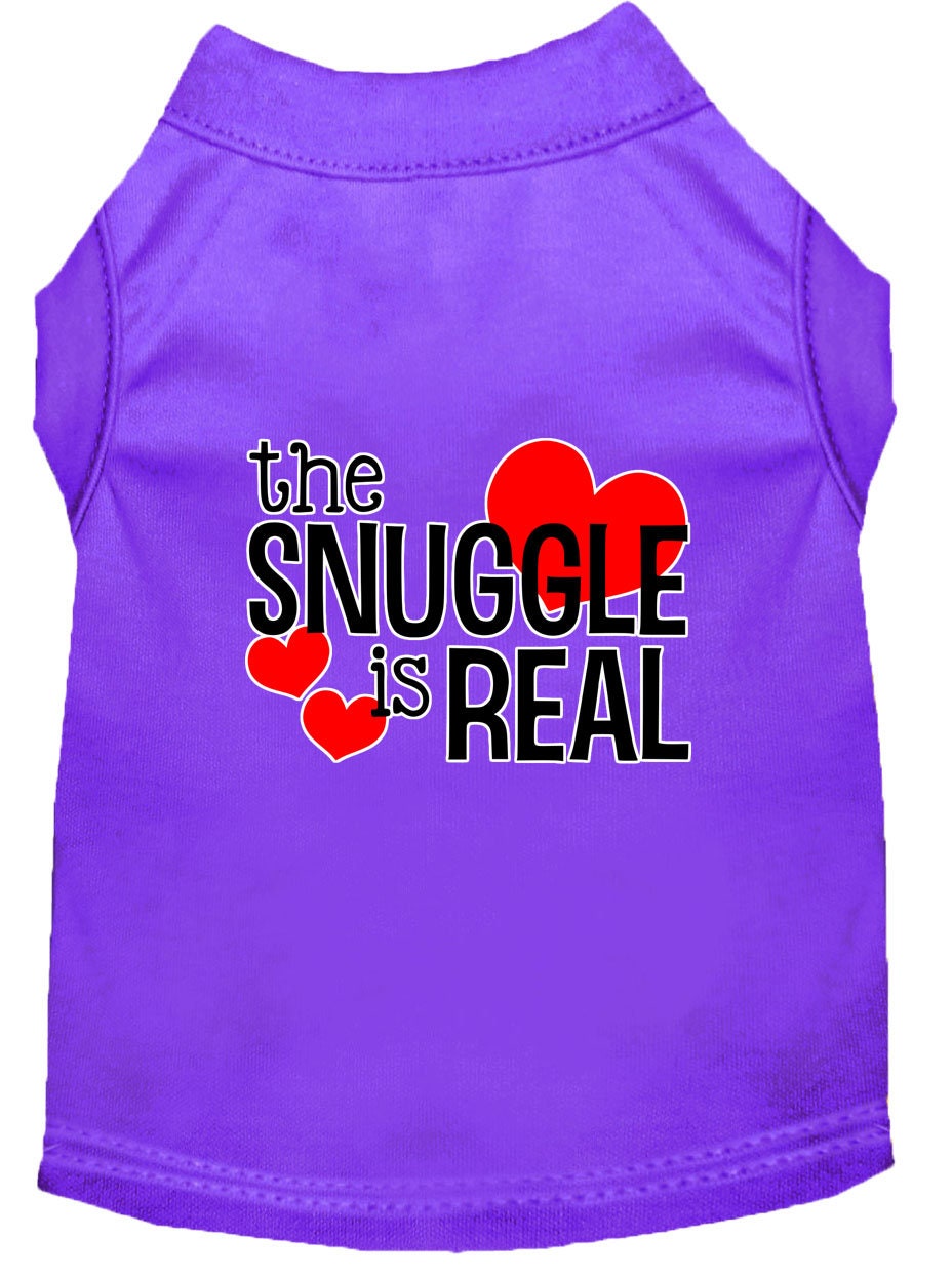 Camiseta para perros y gatos con serigrafía "The Snuggle Is Real"