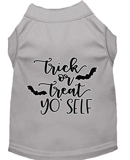 Halloween Pet Dog & Cat Shirt Screen Printed, "Trick Or Treat Yo' Self"