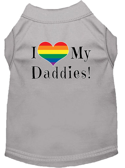 Camiseta para perros y gatos con serigrafía "I Heart My Daddies"