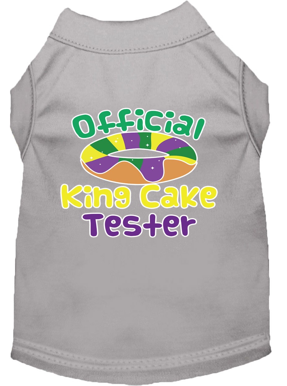 Pet Dog & Cat Shirt Screen Printed, "King Cake Tester"