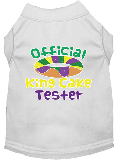 Pet Dog & Cat Shirt Screen Printed, "King Cake Tester"