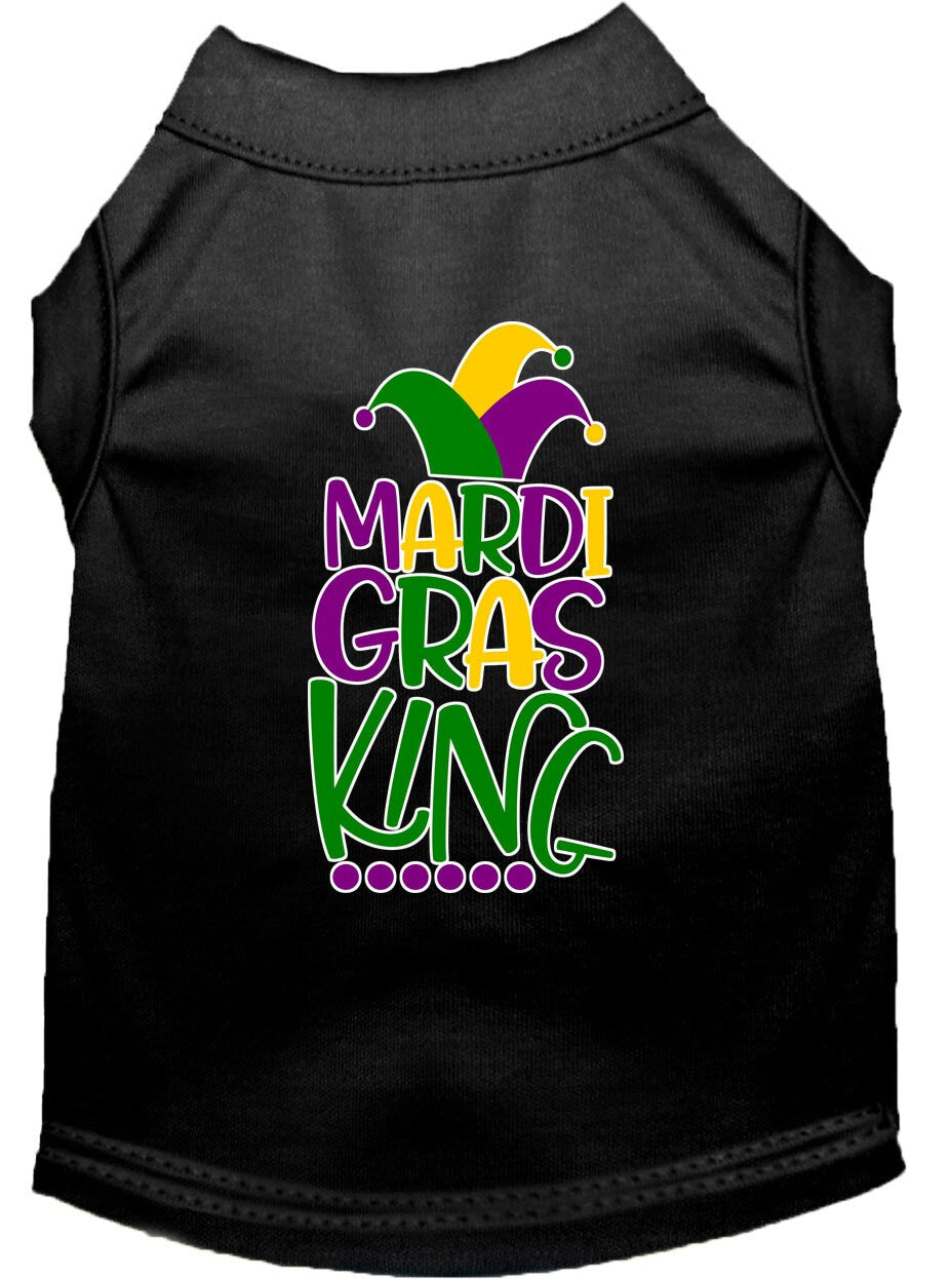 Pet Dog & Cat Shirt Screen Printed, "Mardi Gras King"