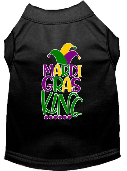 Pet Dog & Cat Shirt Screen Printed, "Mardi Gras King"